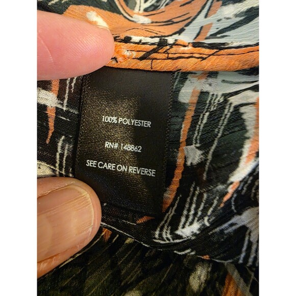 Torrid Women's Size 1/2 Chiffon Clip Dot Cocoon Kimono Palm Tree Semi Sheer Boho - Picture 6 of 9